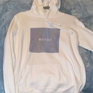 White Hoodie with Error Graphic